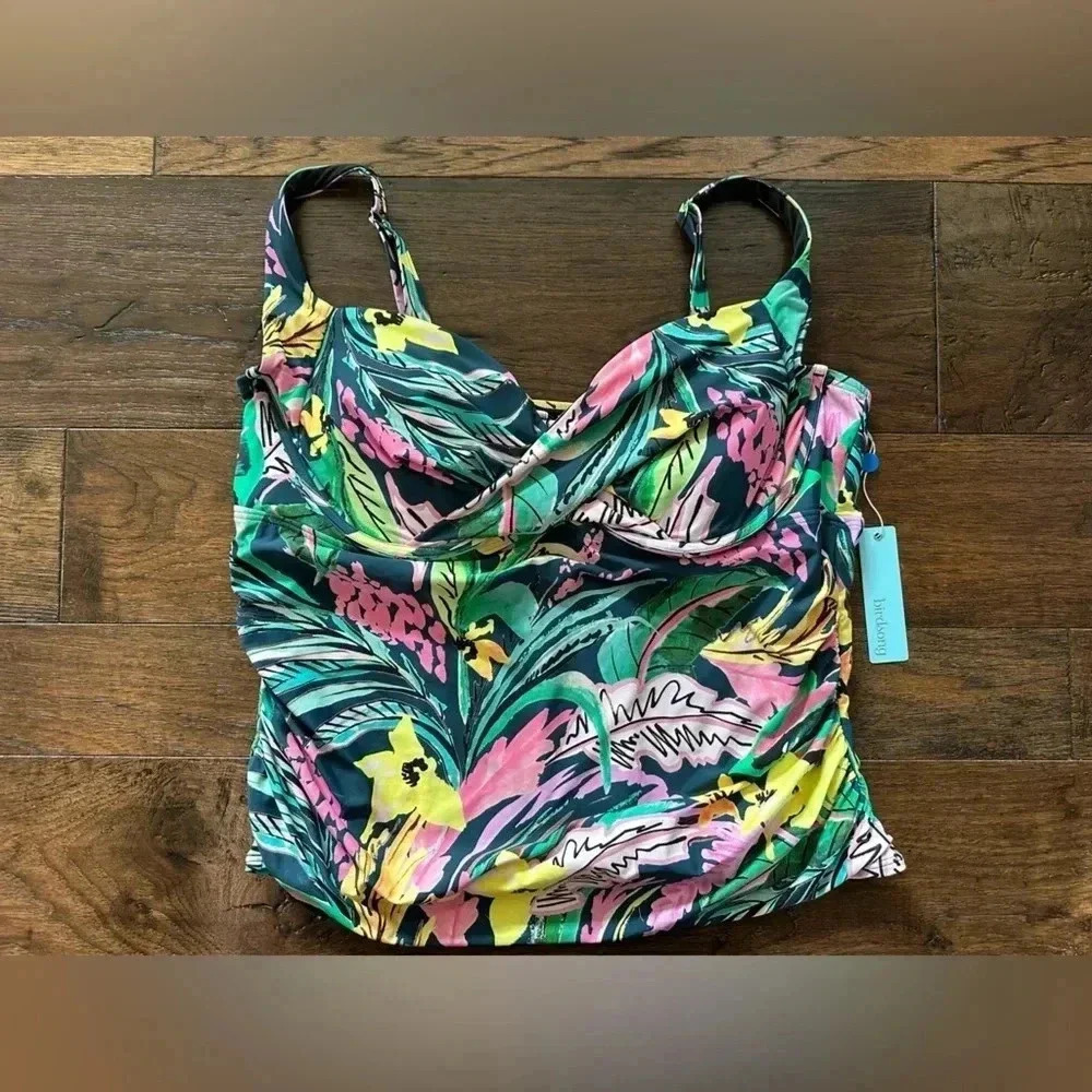 Birdsong Floral Tankini Top - Size 24 BNWT